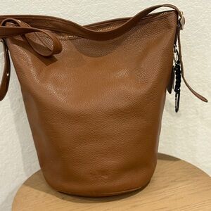 Coach Duffle Bucket Elegant Brown Leather Women's Bag